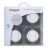 Produit De Marque Lot de 4 interrupteurs ou va-et-vient Céliane Soft - blanc LEGRAND