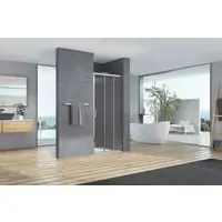 Populaire PORTE COULISSANTE 3 PARTIES MARILOU 8/6 MM VT-CHROME L80