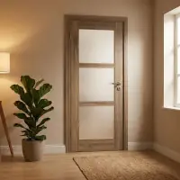 Nouveauté Bloc Porte Frake Vitrée H204 x L83 cm Côte Tableau P.Droite, Poignee Pomerol
