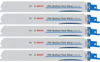 Nouveauté 5 lames de scie sabre PRO Medium-Thick Metal precise S1137BEF 225x25x1,1mm - BOSCH - 2608658994