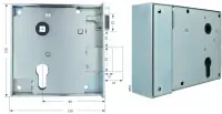 Achat Immédiat Serrure en applique cylindre 120mm droite tirant 0308PZW/80 – BEVER – 88PRE