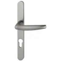 Prix Choc POIGNEE ATLANTA ASPECT ALU BLANC COL COURT PORTE FENETRE PVC A CLE HOPPE