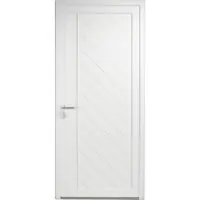 Offre Spéciale PORTE PVC ALIANA BLANC AVEC BARILLET 200x90 DROITE LAPEYRE