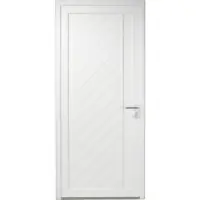 Offre Exclusive PORTE PVC ALIANA BLANC AVEC BARILLET 200×80 GAUCHE LAPEYRE