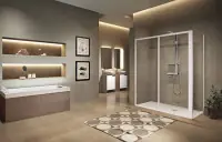 Acheter Direct Paroi de douche LUNES 2.0 2P 102 extensible.102-108 cm verre trempé transparent silver LUN2P102-1B NOVELLINI