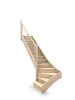 Escalier bois tournant bas hauteur max 3000mm Retour Gratuit