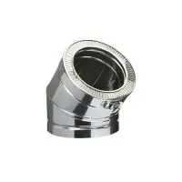 Expédition Rapide Coude 45° THERMINOX TI diamètre 080 mm tous combustibles Réf. 21080021/9999 POUJOULAT