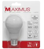 Ampoule Led Standard Maximus E27 11W 1055Lm 234451 DESAMAIS DISTRIBUTION Haute Qualité