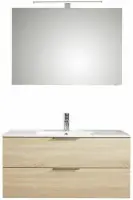 Prix Promo SOUS-VASQUE 80 cm 2 TIROIRS BAHIA CHÊNE RIBBECK PELIPAL
