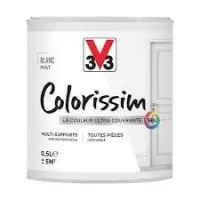 Peinture blanc mat 0,5L V33 Livraison Express
