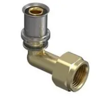 Produit Incomplet Coude 90° écrou libre multicouche Tigris M5 - à sertir - 20 mm x 1/2‘‘ - laiton WAVIN Usine Directe