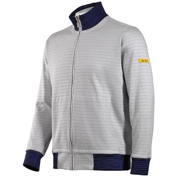 Achat Immédiat Sweat ESD CONDUCTEX® Cotton Knit, gris argenté, Taille XS