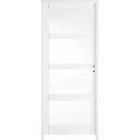 Acheter En Ligne Bloc-porte Milan2 à vitrer gauche poussant laqué blanc huisserie 90 mm 204 x 83 cm