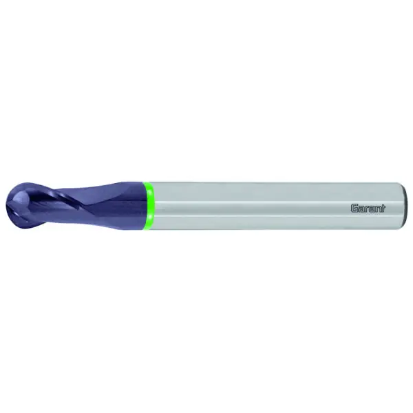 Achetez Aujourd'hui Fraise à bout hémisphérique carbure monobloc GARANT Master Steel HPC, TiAlN, ⌀ f8 DC / D S 1/6mm
