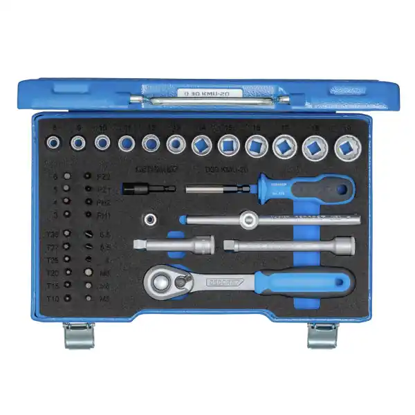 Jeu de clés à douille 3/8″ 40 pcs IN-IS-PH-PZ-TX-XZN Paiement Sécurisé