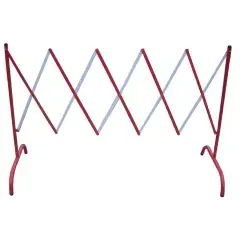 Barrière de chantier extensible en acier rouge/blanc 2,3 m VISO BAR001RB Meilleur Prix