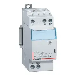 Must-Have Transformateur pour sonnerie 230 V vers 12 V ou 8 V 8 VA 2 modules LEGRAND 413091
