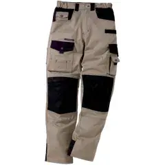 Pantalon de travail multipoches WORK ATTITUDE beige/noir T56 LAFONT 1ATT82CP009874 Meilleur Prix