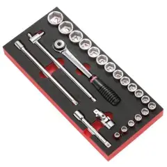 Module mousse douilles 1/2‘‘ 6 pans métriques S.161B FACOM MODM.S1APB Bon Marché