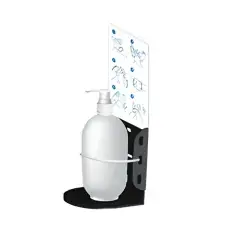 Marque Présentoir mural pour flacon gel hydroalcoolique en acier MERMIER 500015