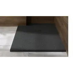 Receveur de douche KINEROCK 100×80 anthracite recoupable bonde petit côté KINEDO RD951A Expédié Aujourd&rsquo;hui