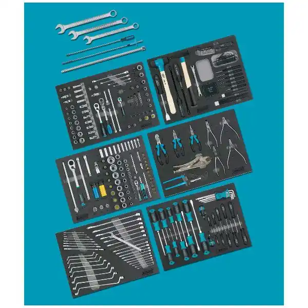 Assortiment d‘outils dans une garniture en mousse souple Pas Cher