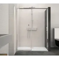 Paroi de douche MACAO sans seuil 155-172 cm blanc transparent côté droite KINEDO PA650BTNED Prix Réduit