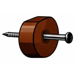 Taquet à clouer demi rond diamètre 15 mm marron MONIN 521 430 Livraison Express
