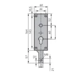 Vente Directe Serrure de garage verouillage bas avec ressort épaisseur 18 mm WSS 16500000010