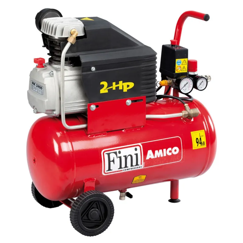 Compresseur Piston Monophasé 2CV 11 M³/H – FINI® – Cuve 24 Litres – AMICO 2400-24 Produit De Marque