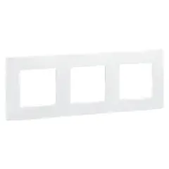 Plaque de finition NILOÉ 3 postes blanc LEGRAND 665003 Prix Cassé
