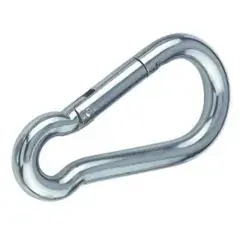 Remise Porte mousqueton ‘‘pompier‘‘ diamètre 8 mm en acier zingué CHAPUIS 120/80Z