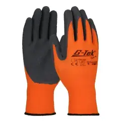 Prix Promo Gants haute visibilité G-Tek® enduit latex crêpé orange fluo/gris T11 PIP FRANCE 39-FG1315-ON-11