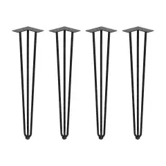Set de 4 pieds HAIRPIN de hauteur 710 mm en acier finition noir EMUCA 2040414 Acheter En Ligne