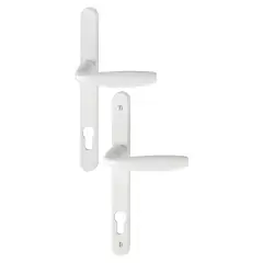 Paiement Sécurisé Ensemble sur plaque carré 8 mm à montage rapide entraxe 92 mm New York type CLE I finition blanc HOPPE 3293363