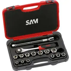Affaire À Saisir Coffret 1/2‘‘ de 15 outils Sam outillage 6 pans en mm – 75-SH15P