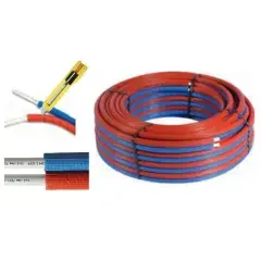 Tube multicouche thermo soudé 16 x 2 mm rouge-bleu COMISA 87.80.330 Bon Marché