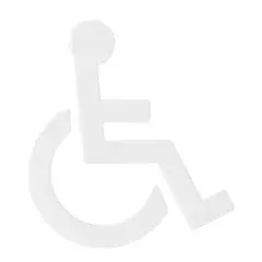 Top Vente Pictogramme silhouette handicapé couleur blanche modèle 99 dimensions 150 x 135 x 3 mm nylon HEWI 801.91.030 99