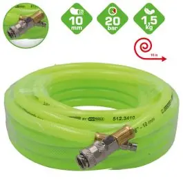 Tuyau pneumatique fluo COMPETITION, 10 m, Ø 10 mm Paiement Sécurisé