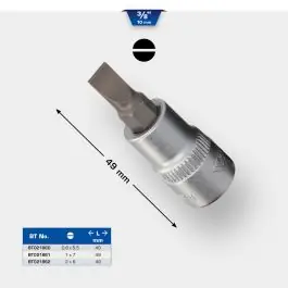 Douille tournevis Fente 3/8&Prime;, 0,8 x 5,5 mm Prix Cassé