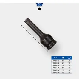 Douille tournevis à chocs 1/2‘‘, XZN, M5 Paiement Sécurisé