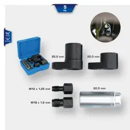 Authentique Jeu de douilles pour sonde Lambda, 5 pcs