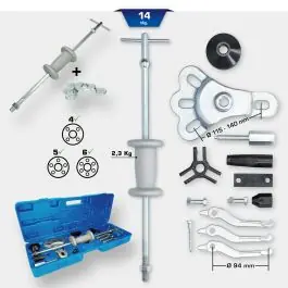 Extracteur de moyeux avec masse à inertie, forgé, 14 pcs Réduction