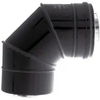 Coude concentrique 87° inox/galva diamètre 80/125 TEN Marque