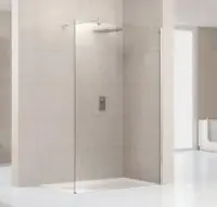 Paroi de douche LUNES H fixe 100 sérigraphie quadra chromé NOVELLINI Prix Bas