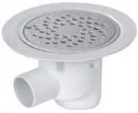 Meilleur Choix Siphon sol plastique grille aluminium horizontale NICOLL