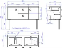 Promotion Saisonnière Meuble sous-vasque SEDUCTA Blanc